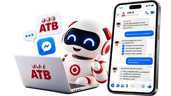 Chatbot Messenger de la banque ATB