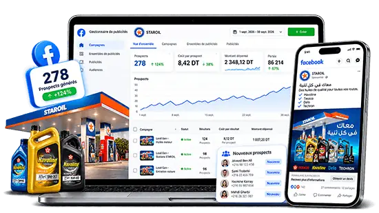 Campagne Facebook de génération de prospects pour StarOil